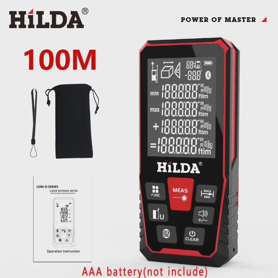 HILDA Digitale Laser Afstandsmeter 50M/100M/120M - Precisie Meetinstrument