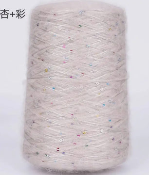 Zacht Pluche Mohair Garen met Pailletten - Kleurrijk Brei-, Haak- en Naaigaren (520g)