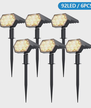 92 LED Solar Tuinspots - Waterdicht IP65, Buitenverlichting met Bewegingssensor