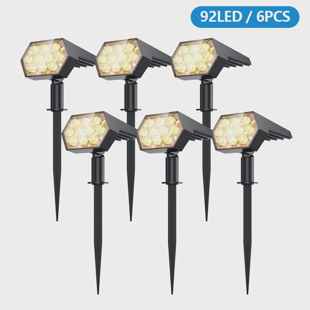 92 LED Solar Tuinspots - Waterdicht IP65, Buitenverlichting met Bewegingssensor