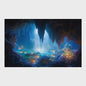 3D Aquarium Achtergrond Poster - Onderwater Grot Landschap Decor