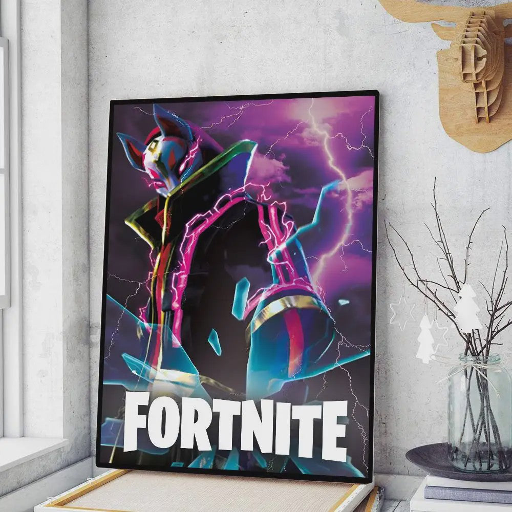 Fortnite Game Poster Canvas Print - Anime Stijl Wanddecoratie