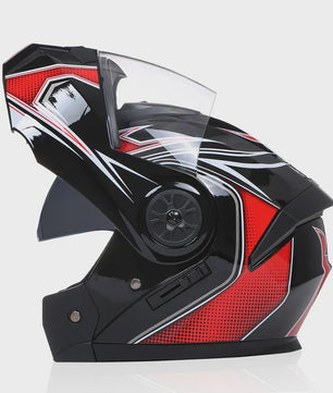 BLD Modulaire Flip-Up Motorhelm met Dubbele Lens - Veiligheid & Comfort voor Motocross