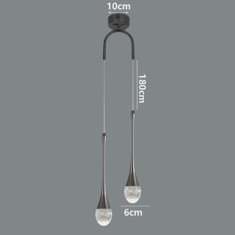 Moderne LED Hanglamp Druppelvorm - Sfeervolle Verlichting voor Slaapkamer & Nachtkastje