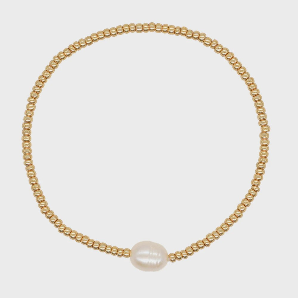 Set van 4 Elegante Armbanden met Goudkleurige Kralen en Parels voor Dames