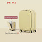 Mixi Aluminium Frame Koffer - Handbagage met Vooropening & 180° Opening