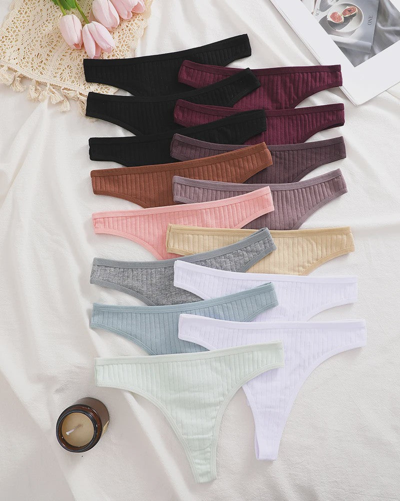 15-Delige Set Dames String Broekjes - Katoen, Sexy & Comfortabel Ondergoed