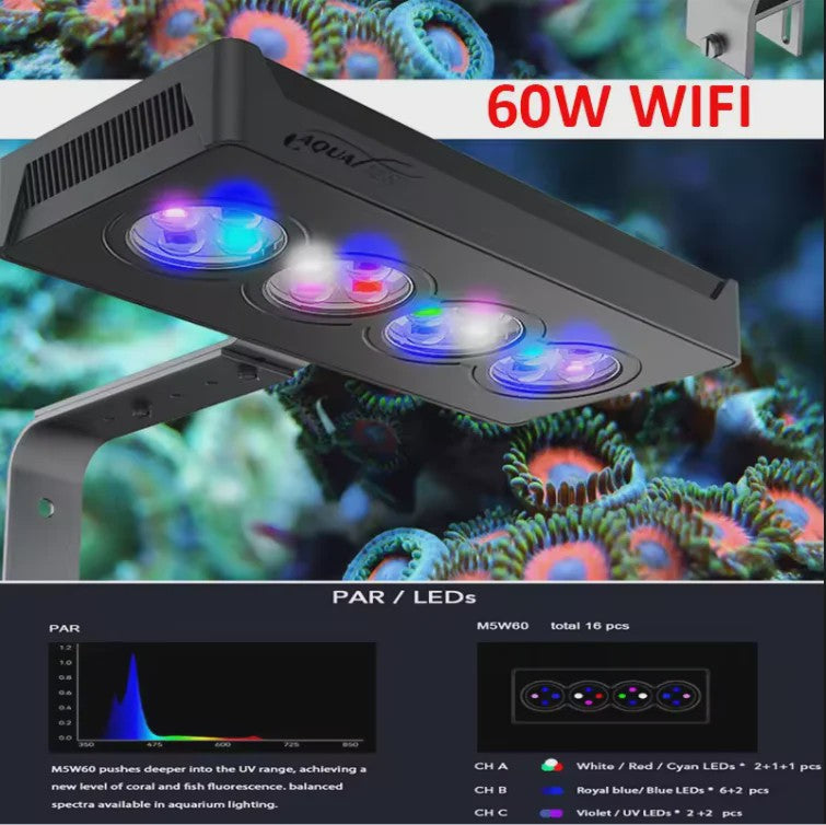 Spectra Nano 029 Aquariumverlichting 30W - Zoutwater, Koraalrif & Vistank met Touch Control
