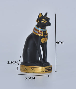 Elegante Egyptische Kattenbeeldjes - Retro Stijl & Sfeervolle Decoratie