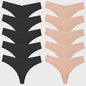 Set van 10 Naadloze Dames Strings - Comfortabele en Ademende Lingerie