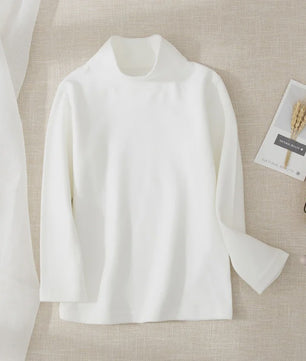 Warme Kinder Thermo T-shirt met Col - Zacht Fleece, Lange Mouwen voor Jongens en Meisjes