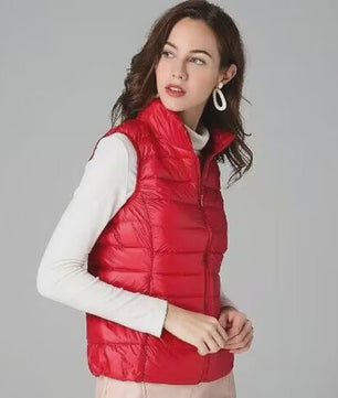 Stijlvolle Dames Bodywarmer - Lichtgewicht & Warm met Witte Eendendons Vulling