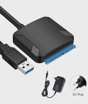 SATA naar USB 3.0 Adapter Kabel voor 3.5/2.5 inch HDD/SSD - Ondersteunt UASP & 12V Voeding