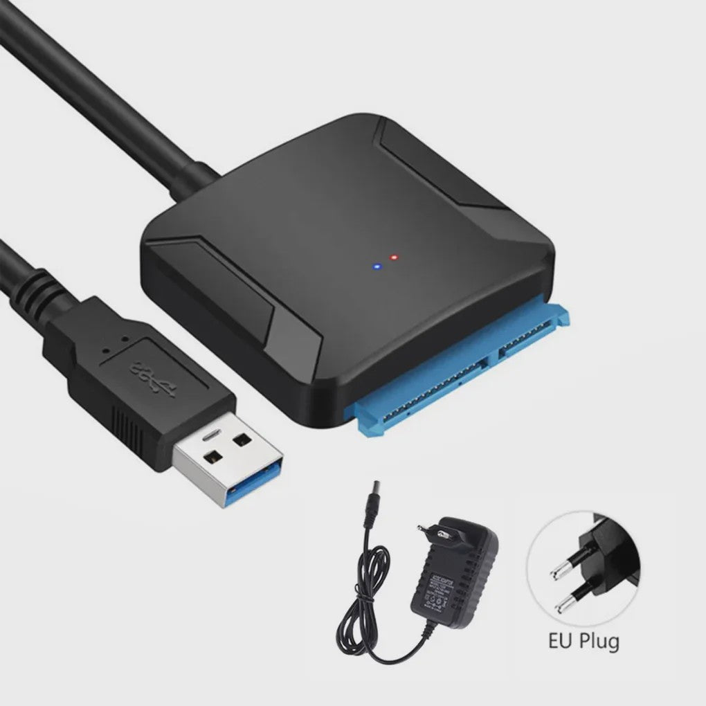 SATA naar USB 3.0 Adapter Kabel voor 3.5/2.5 inch HDD/SSD - Ondersteunt UASP & 12V Voeding