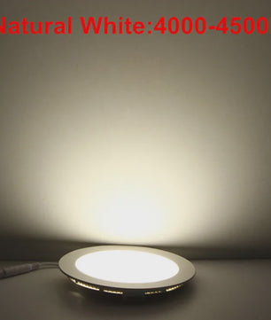 Ultra Dunne LED Panel Downlighter - Rond Verzonken Plafondlamp