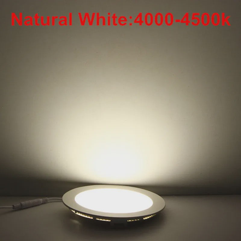 Ultra Dunne LED Panel Downlighter - Rond Verzonken Plafondlamp