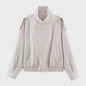 Dames Elegante Zwarte Jas - Street Style Asymmetrisch met Rits en Zakken