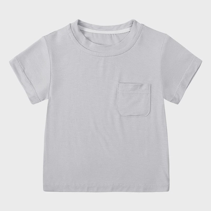 Zomer T-shirt Bamboe Vezel voor Baby Jongens & Meisjes - Kortmouw, Ronde Hals