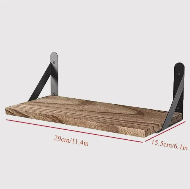Houten Drijvende Wandplanken Set - Stijlvolle Opbergoplossingen voor Woonkamer, Keuken & Badkamer