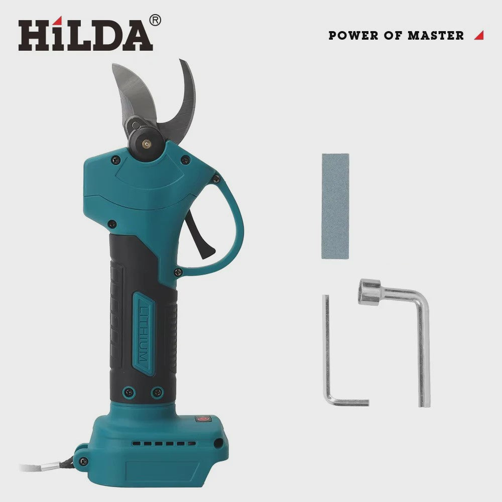 HILDA Accu Snoeischaar - Krachtige Snoeischaar voor Tuin en Fruitbomen (500W, Borstelloze Motor)