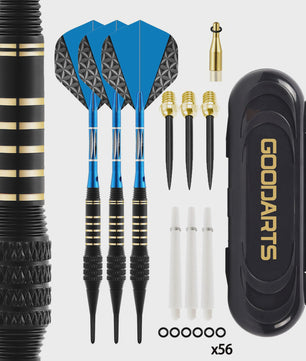 TRALOW Professionele Dartset: Wisselbare Stalen & Zachte Tips voor Ultieme Flexibiliteit