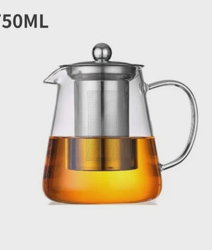 Glazen Theepot met RVS Infuser - Hittebestendig & Stijlvol