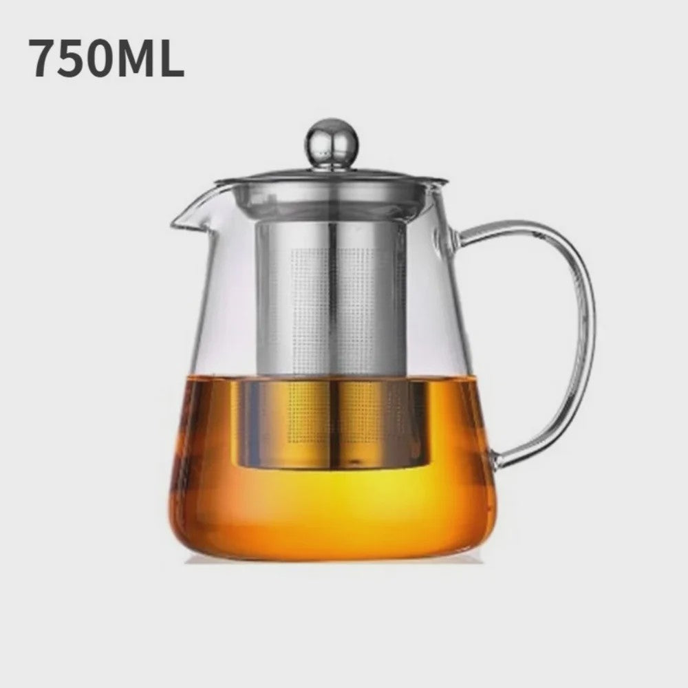 Glazen Theepot met RVS Infuser - Hittebestendig & Stijlvol