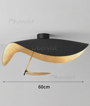 Moderne LED Plafondlamp Schotelvorm Goudkleurig Interieur - SediaXL