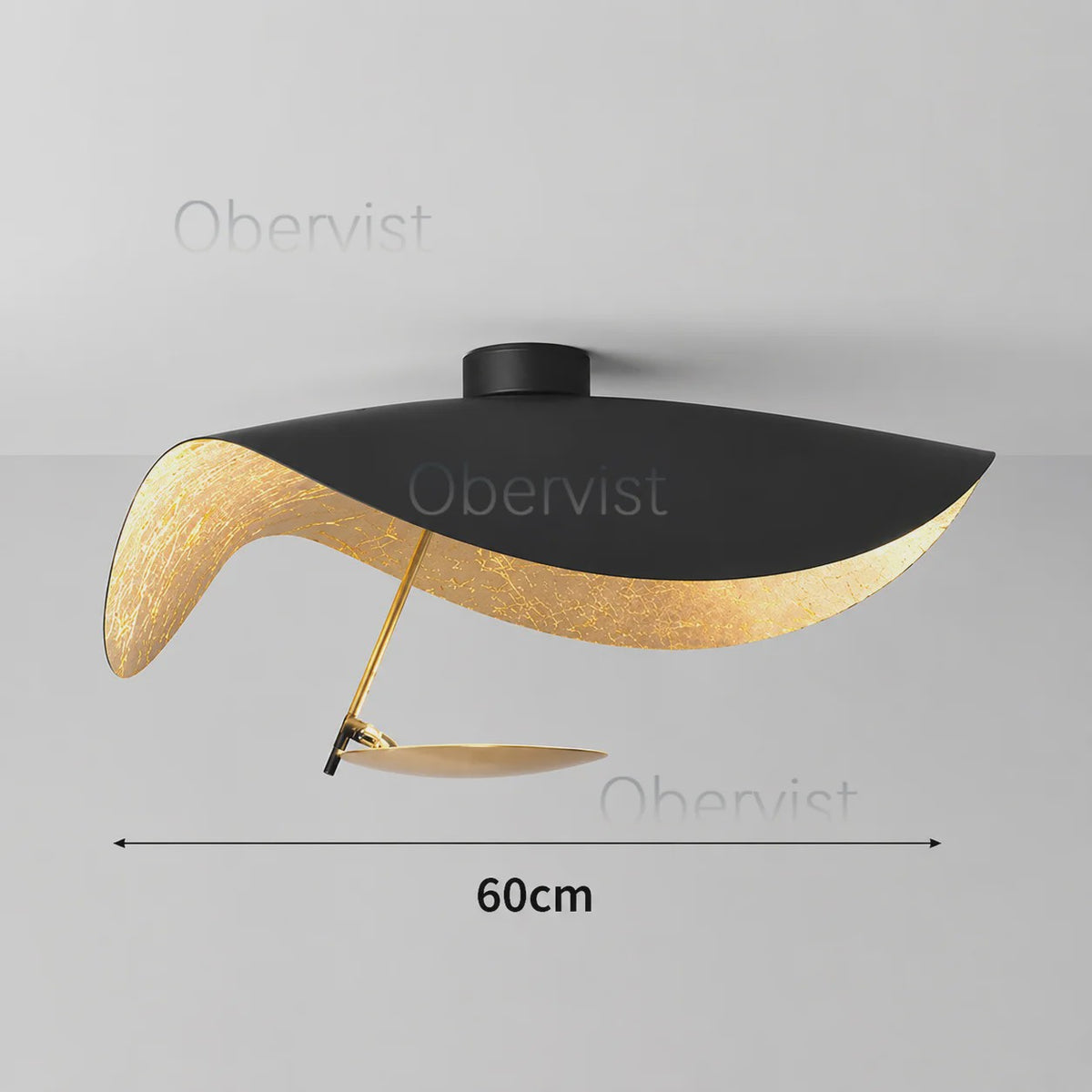 Moderne LED Plafondlamp Schotelvorm Goudkleurig Interieur - SediaXL