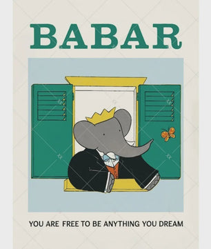 Babar Poster Canvas - Sprookjes Kunst voor Kinderkamer & Babykamer Decoratie