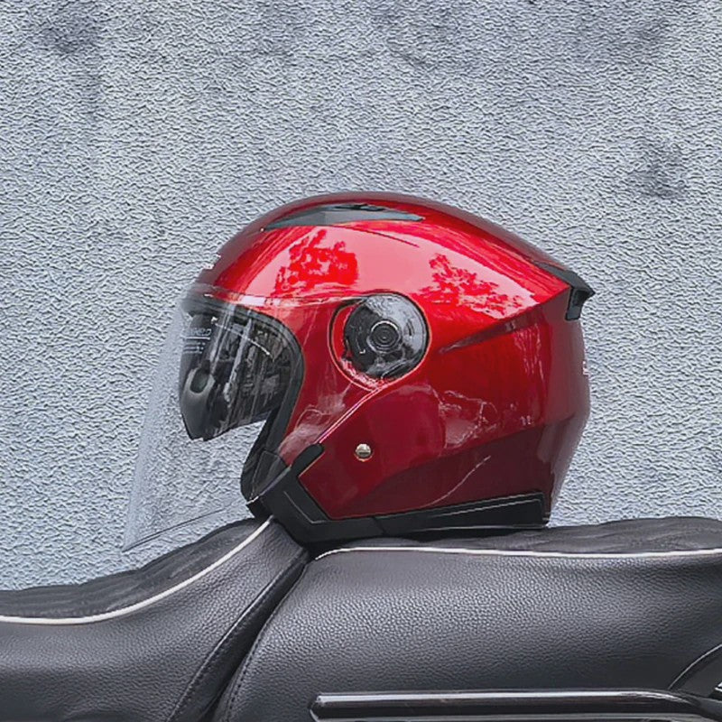 Motorhelm Heren Dames Universeel Vier Seizoenen Dubbel Vizier