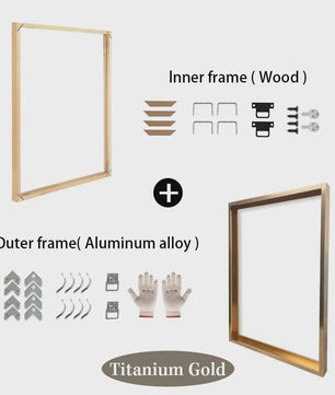 DIY Poster Frame Set: Metaal & Hout in 8 Kleuren voor Galerij Decoratie