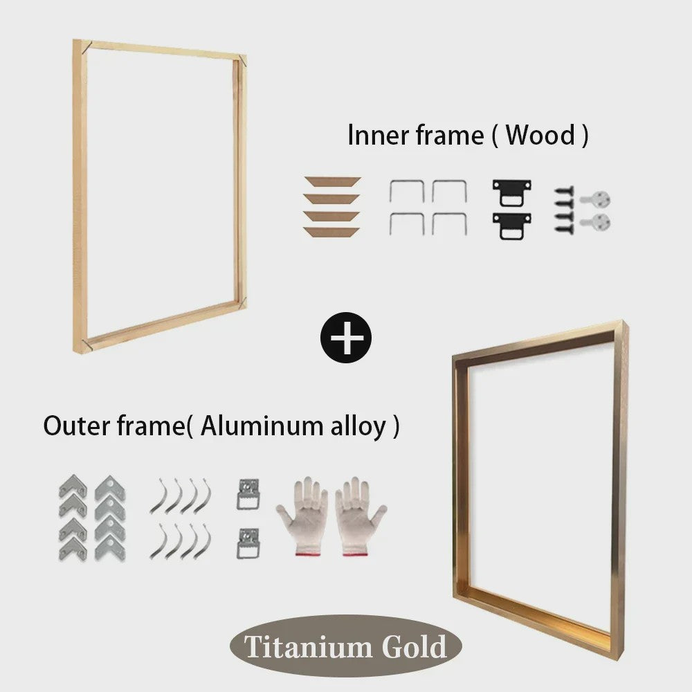 DIY Poster Frame Set: Metaal & Hout in 8 Kleuren voor Galerij Decoratie