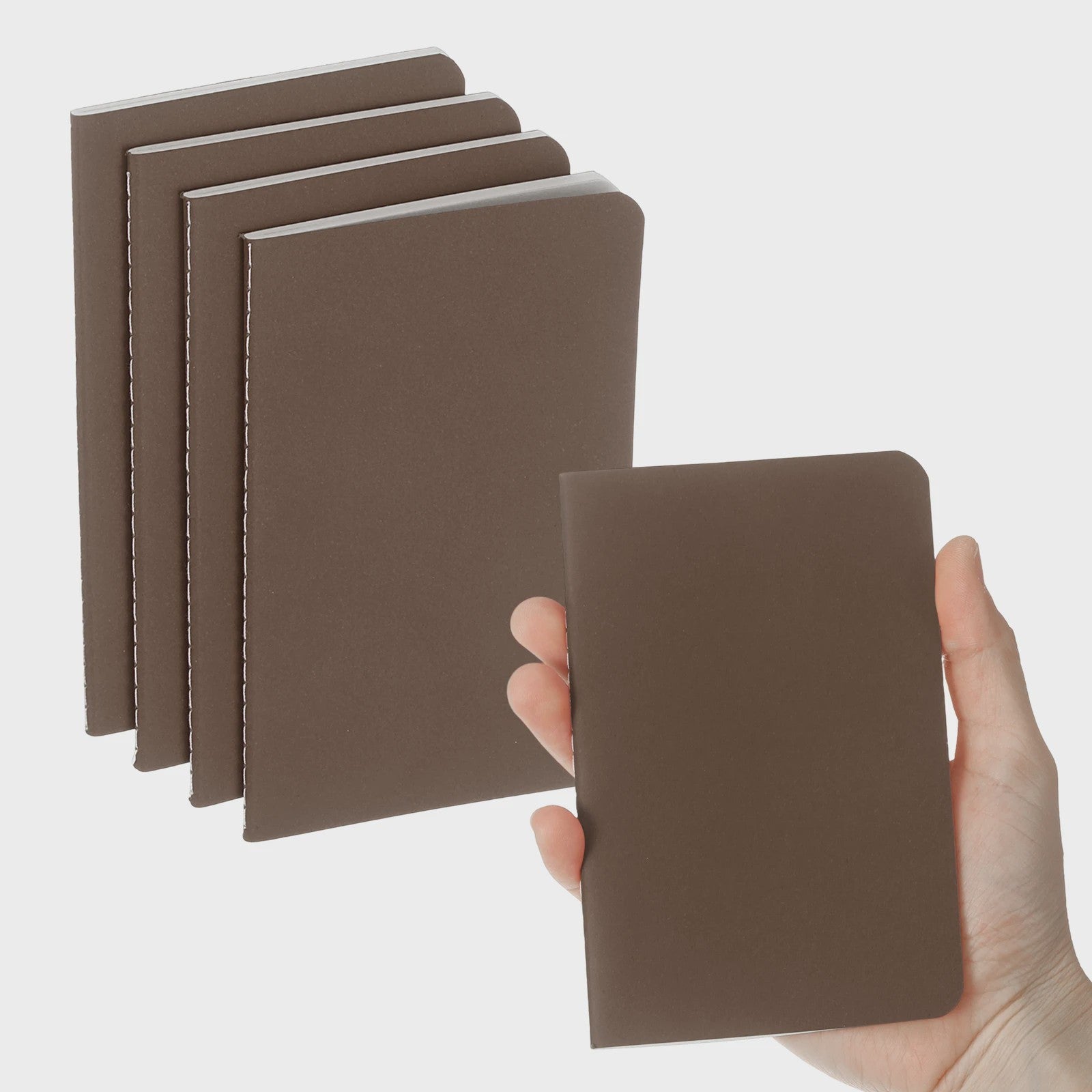 Set van 4/6 Mini A6 Notitieboekjes - Kraft Paper, Gelinieerd, Draagbaar Memo Pad