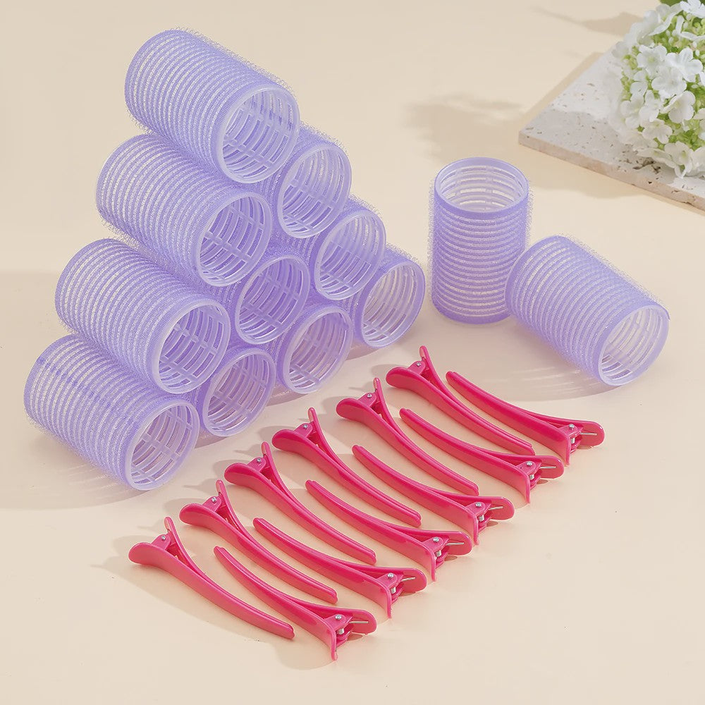 24 Stuks Zelfklevende Haarrollers: Creëer Volume & Krullen Zonder Hitte - DIY Styling Tools
