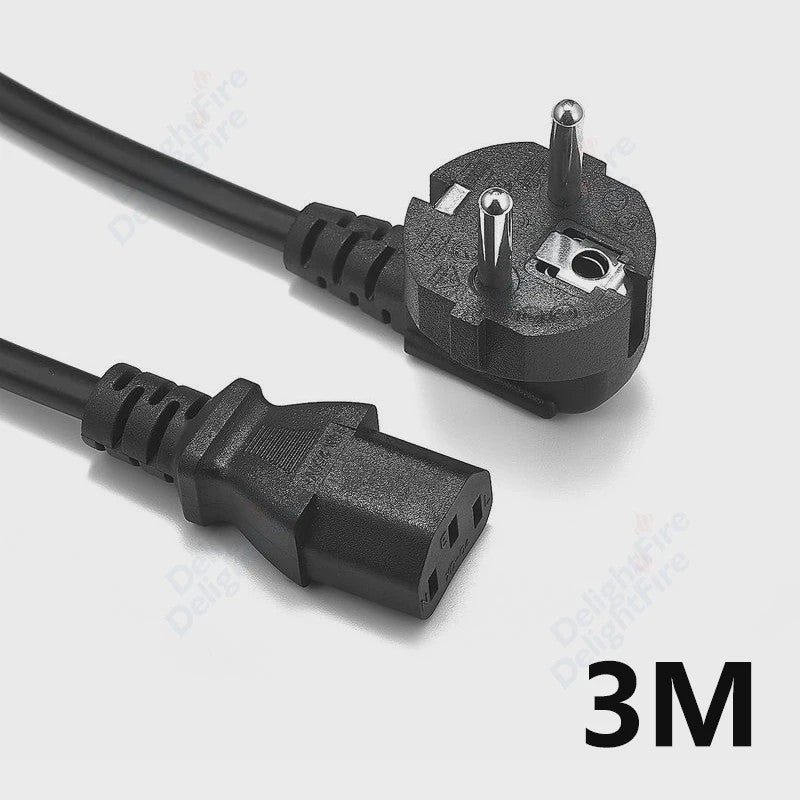 EU Power Kabel IEC C13 Verlengsnoer - 1.2m, 1.5m, 2m, 3m - Voor PC, TV, Monitor, Laptop