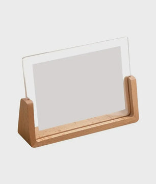 Stijlvol Houten Fotolijst met Acryl Glas - U-Vorm Design voor Desktop & Decoratie