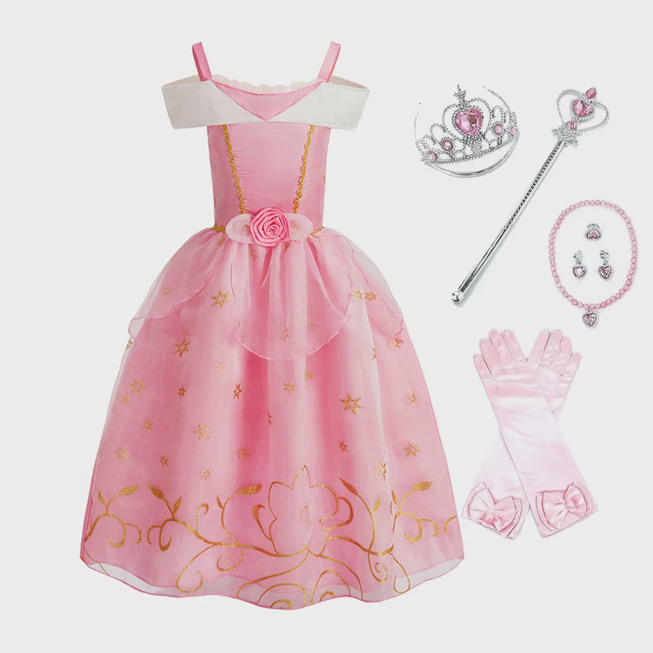 Prinsessenjurk Rapunzel voor Meisjes - Droomjurk voor Feestjes en Carnaval