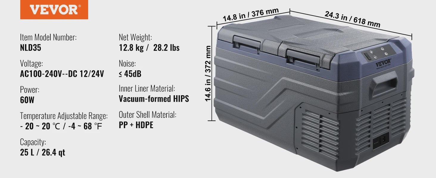 Draagbare Koelkast 8L-75L: Auto, Camping & Outdoor - Temperatuur Instelbaar
