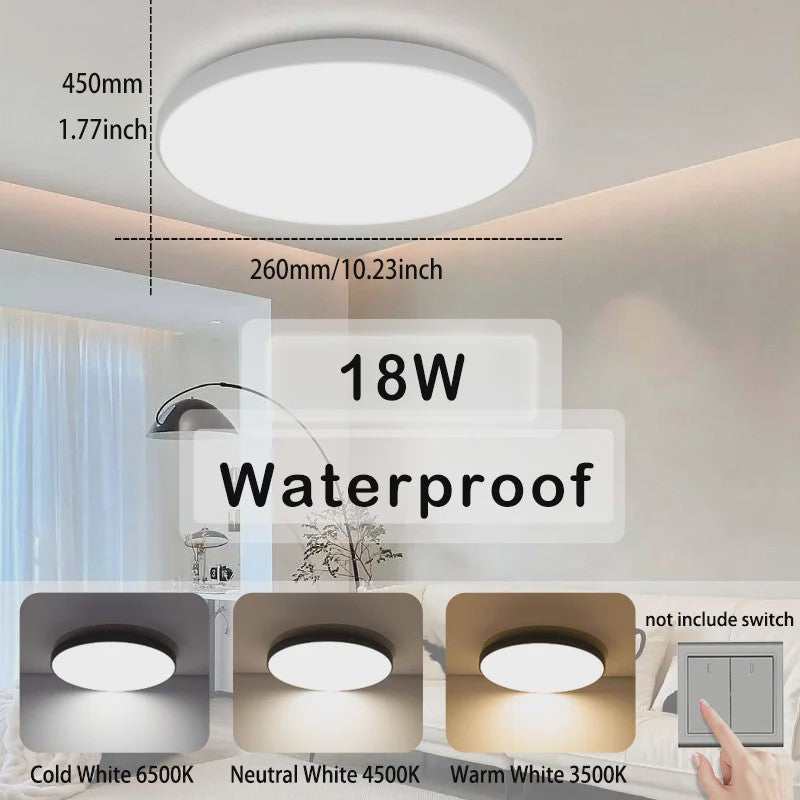 Waterdichte LED Plafondlamp Rond - 18W/30W/40W - IP54 - Badkamer, Keuken, Woonkamer