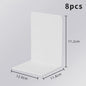 Set van 2, 4 of 8 Transparante Acryl Boekensteunen - L-vormig Bureau Opbergrek
