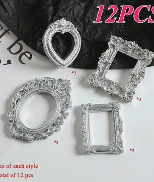 Set van 12 Mini Fotolijstjes - Europees Retro Decoratie & Hobby