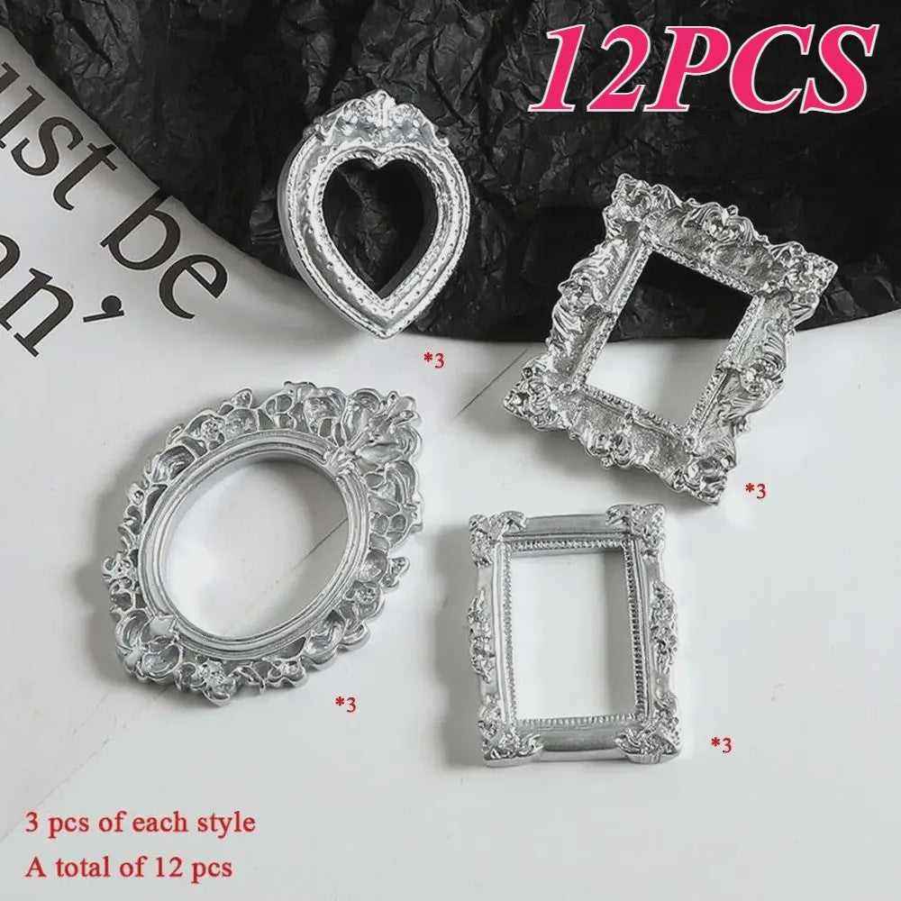 Set van 12 Mini Fotolijstjes - Europees Retro Decoratie & Hobby