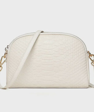 Luxe Dames Schoudertas Crossbody Tas met Crocoprint van Echt Leer