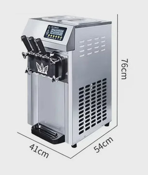 VEVOR Professionele Soft IJsmachine met 2+1 Smaken - 2200W