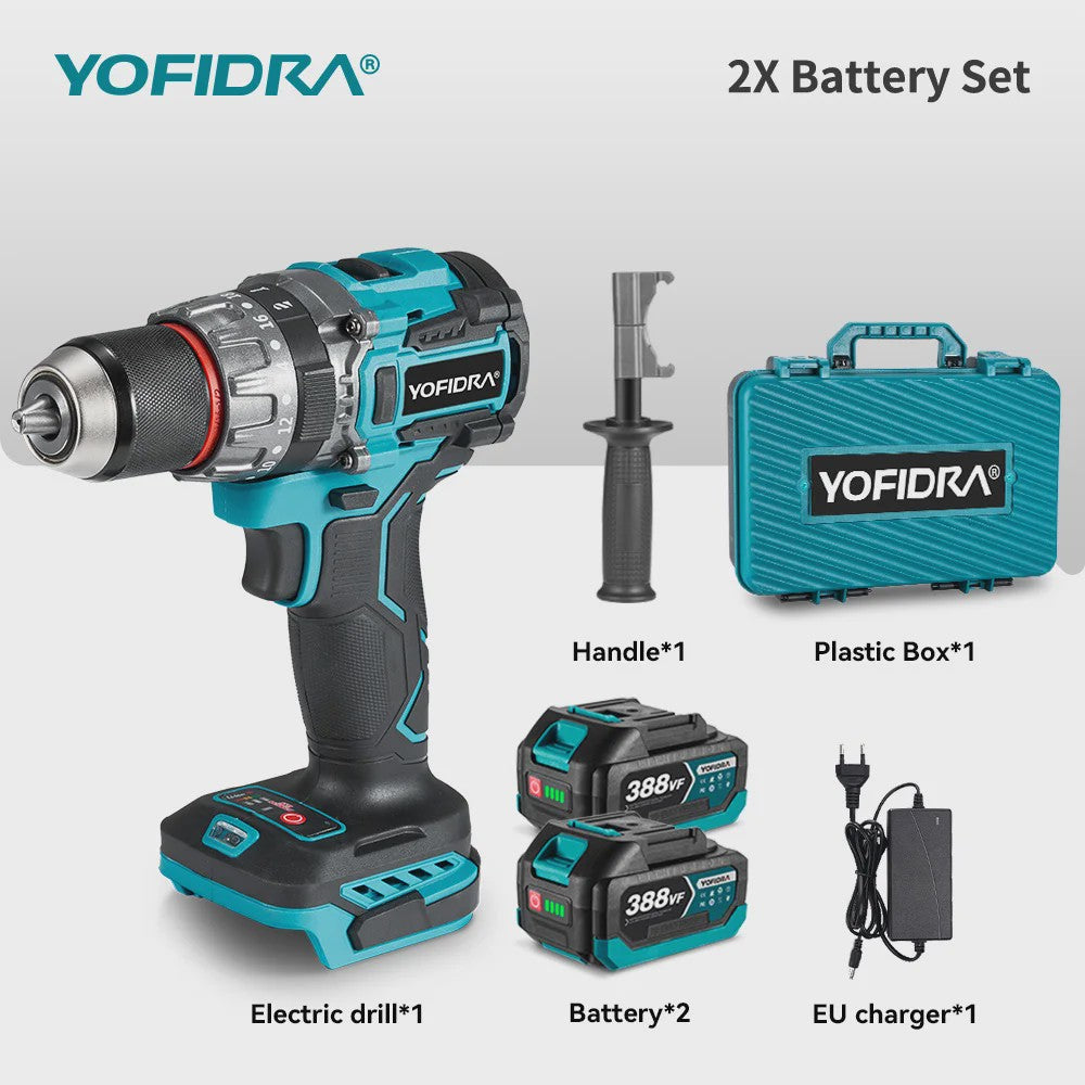 YOFIDRA Accu Klopboormachine 700Nm Brushless - Krachtige Schroefmachine & Boor