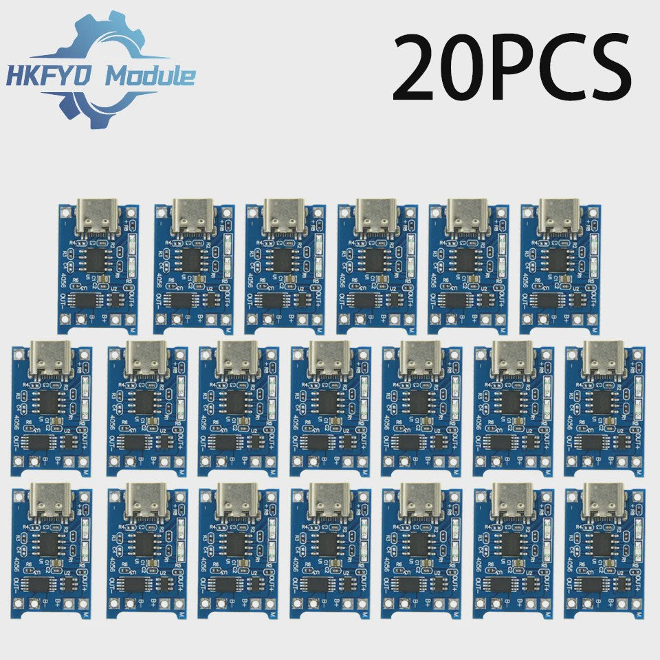 TP4056 Type-C Lithium Batterijlader Module - 1A, 5V, met Dual Protection voor 18650 Li-ion