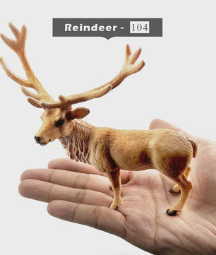 Set Dierenfiguren: Panda, Hert, Nijlpaard, Neushoorn, IJsbeer, Giraf, Kameel & Zebra - Decoratie Beeldjes