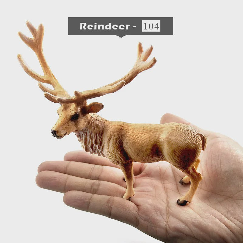 Set Dierenfiguren: Panda, Hert, Nijlpaard, Neushoorn, IJsbeer, Giraf, Kameel & Zebra - Decoratie Beeldjes