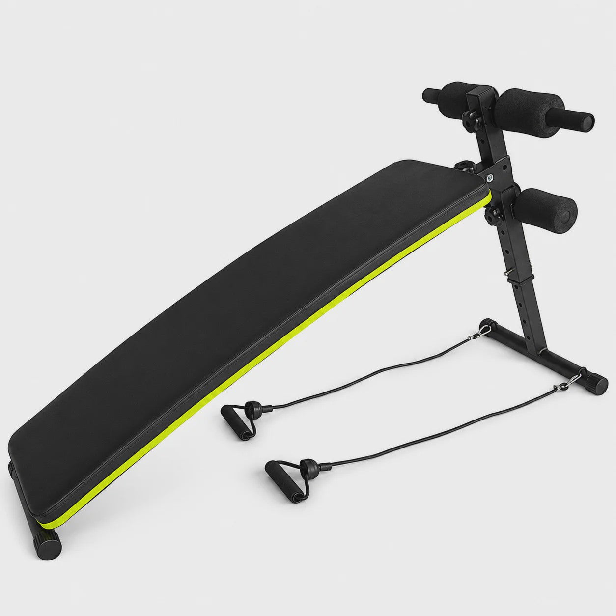 Verstelbare Buikspierbank met 4 Incline Niveaus & Weerstandsbanden - Core Training